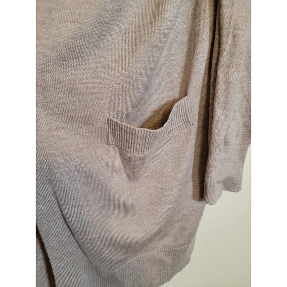 Luxury Premier Collection Women's Cashmere Blend Cardigan Sweater Tan Medium - Picture 6 of 7